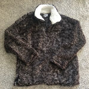 Brown Sherpa Pullover
